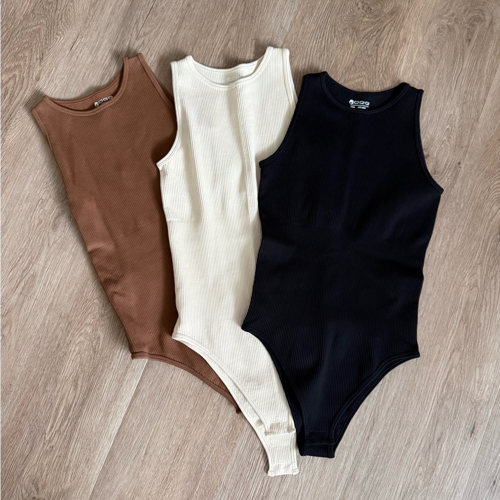 Women’s OQQ Bodysuits, Set of 3